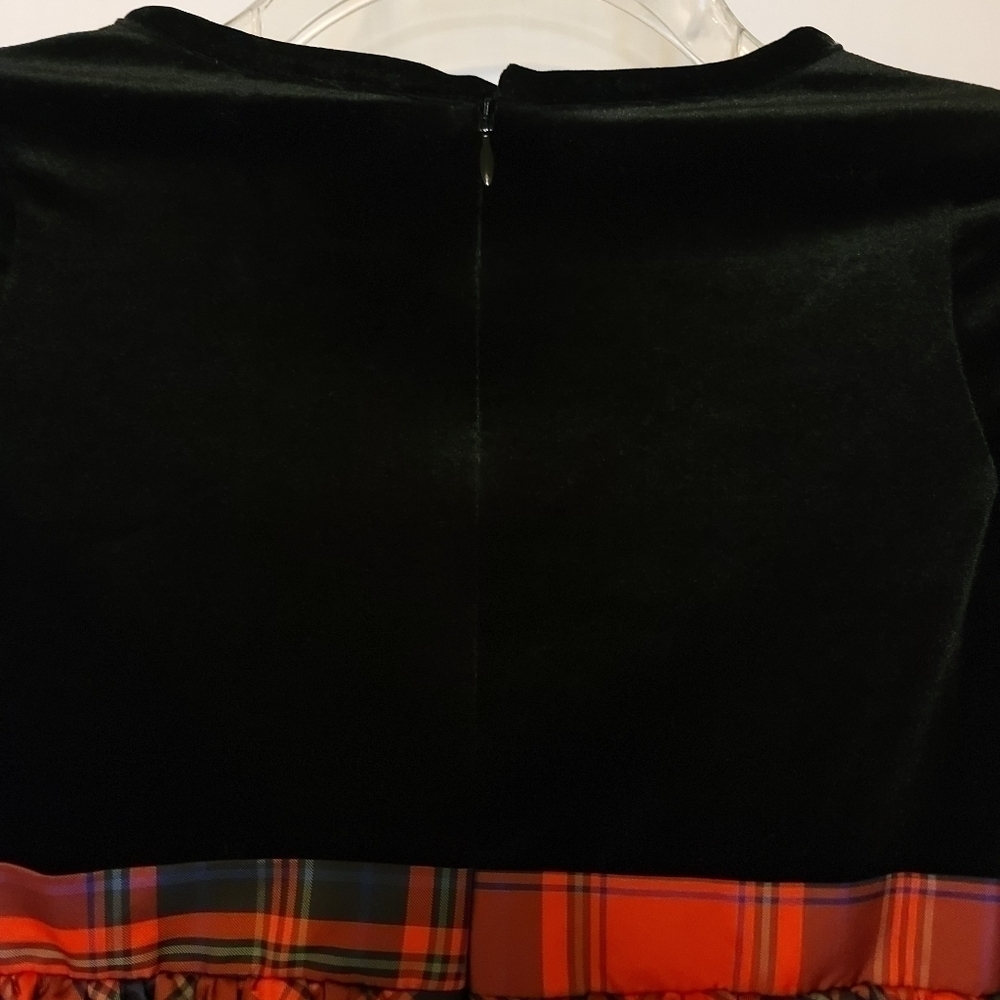 *NWOT* Girl's Cat & Jack tulle Dress Black Velvet Red Plaid - Picture 5 of 9